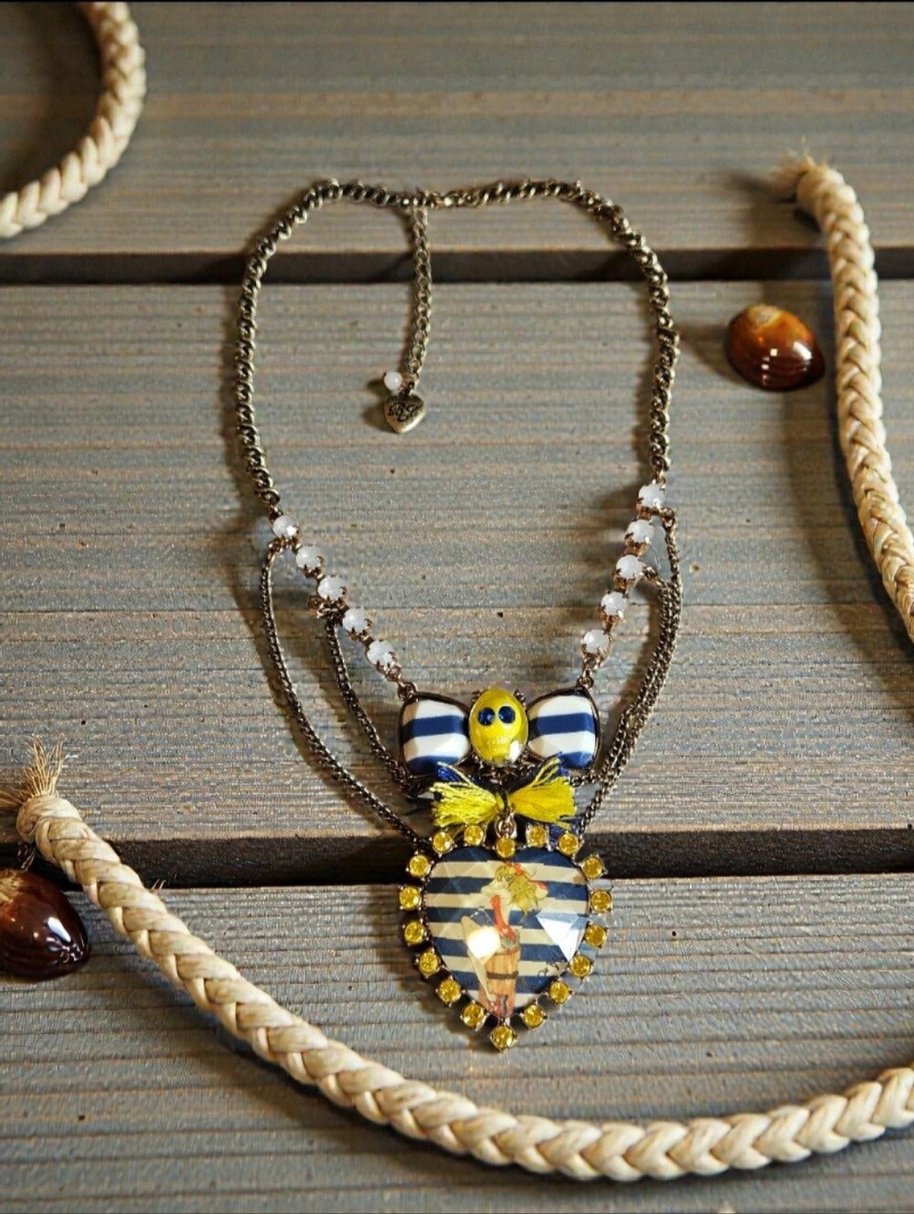 💀💙💛Betsey Sailor Pinup Gal with Skull "SHIP SHAPE" Collection - EPC💛💙💀 - Picture 12 of 12